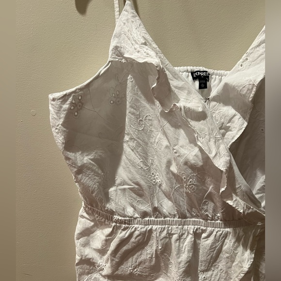 Express White Peplum Tank Top - Picture 3 of 7